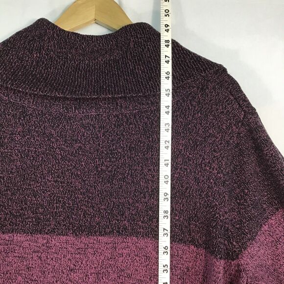 Woman Within 2x Sweater Dress Womens 26/28 Wine Burgundy Ombre Midi - Picture 12 of 14